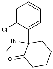 CYCLOHEXANONE,2-(ORTHO-CHLOROPHENYL)-2-(METHYLAMINO)- Struktur