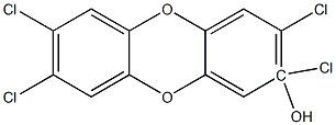 2-HYDROXY-2,3,7,8-TETRACHLORODIBENZO-PARA-DIOXIN Struktur