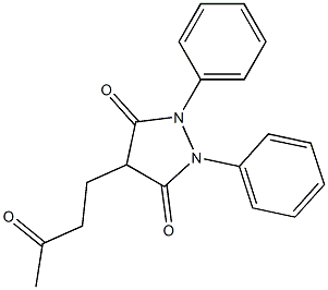 3,5-PYRAZOLIDINEDIONE,1,2,DIPHENYL-4-(3-OXOBUTYL)- Struktur