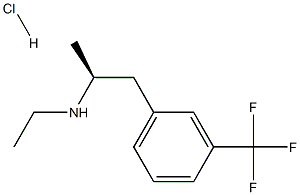 (2S)-N-ethyl-1-[3-(trifluoromethyl)phenyl]propan-2-amine hydrochloride Struktur