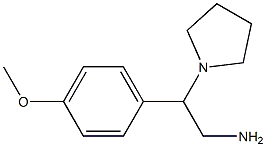 1-[2-Amino-1-(4-methoxy-phenyl)-ethyl]-pyrrolidine Struktur