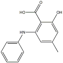 2-Hydroxy-4-methyl-6-phenylamino-benzoic acid Struktur