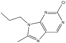 2-chloro-8-methyl-9-propyl-9H-purine Struktur