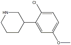 3-(2-chloro-5-methoxyphenyl)piperidine Struktur