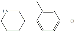 3-(4-chloro-2-methylphenyl)piperidine Struktur