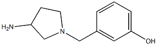 3-[(3-aminopyrrolidin-1-yl)methyl]phenol Struktur