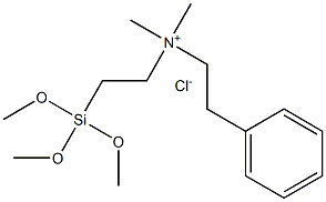 N-(2-TRIMETHOXYSILYLETHYL)PHENYLMETHYL-N,N,N-TRIMETHYLAMMONIUM CHLORIDE: 60% IN METHANOL Struktur