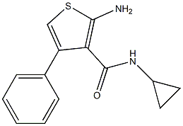 2-AMINO-N-CYCLOPROPYL-4-PHENYLTHIOPHENE-3-CARBOXAMIDE Struktur