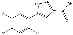 5-(2,4-DICHLORO-5-FLUOROPHENYL)-1H-PYRAZOLE-3-CARBOXYLIC ACID, 95+% Struktur