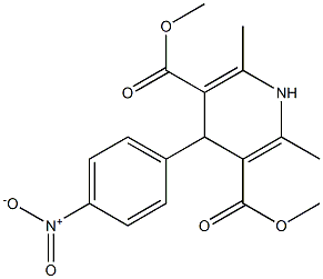 DIMETHYL 1,4-DIHYDRO-2,6-DIMETHYL-4-(4-NITROPHENYL)-PYRIDINE-3,5-DICARBOXYLATE Struktur