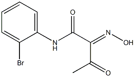 N-(2-BROMO-PHENYL)-2-HYDROXYIMINO-3-OXO-BUTYRAMIDE Struktur