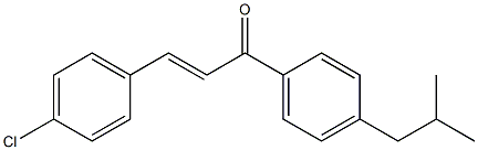 (E)-3-(4-chlorophenyl)-1-(4-isobutylphenyl)prop-2-en-1-one Struktur