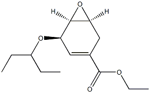 ETHYL (3R,4S,5S)-4,5-EPOXY-3-(1-ETHYL-PROPOXY)-1-CYCLOHEXENE-1- CARBOXYLATE Struktur