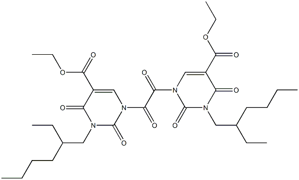 N,N''-OXALYLBIS[3-(2-ETHYLHEXYL)-5-CARBETHOXYURACIL] Struktur