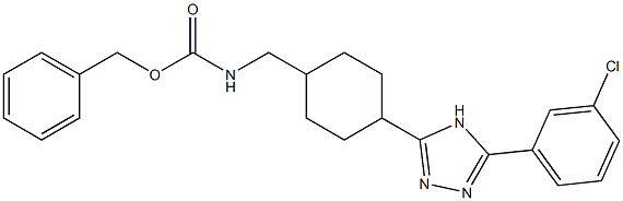 {4-[5-(3-CHLORO-PHENYL)-4H-[1,2,4]TRIAZOL-3-YL]-CYCLOHEXYLMETHYL}-CARBAMIC ACID BENZYL ESTER Struktur