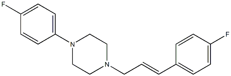 1-(4-FLUOROPHENYL)-4-[(2E)-3-(4-FLUOROPHENYL)PROP-2-EN-1-YL]PIPERAZINE Struktur