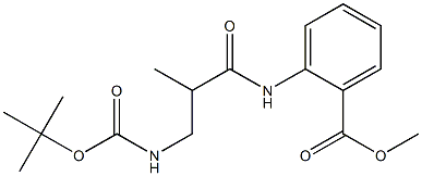 2-(3-TERT-BUTOXYCARBONYLAMINO-2-METHYL-PROPIONYLAMINO)-BENZOIC ACID METHYL ESTER Struktur