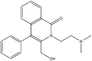 2-[2-(DIMETHYLAMINO)ETHYL]-3-(HYDROXYMETHYL)-4-PHENYLISOQUINOLIN-1(2H)-ONE Struktur