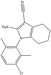 2-AMINO-1-(3-CHLORO-2,6-DIMETHYLPHENYL)-4,5,6,7-TETRAHYDRO-1H-INDOLE-3-CARBONITRILE Struktur