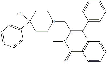 3-[(4-HYDROXY-4-PHENYLPIPERIDIN-1-YL)METHYL]-2-METHYL-4-PHENYLISOQUINOLIN-1(2H)-ONE Struktur