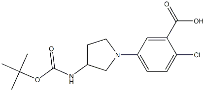 5-(3-TERT-BUTOXYCARBONYLAMINO-PYRROLIDIN-1-YL)-2-CHLORO-BENZOIC ACID Struktur