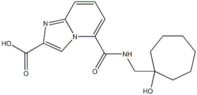 5-[(1-HYDROXY-CYCLOHEPTYLMETHYL)-CARBAMOYL]-IMIDAZO[1,2-A]PYRIDINE-2-CARBOXYLIC ACID Struktur