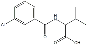 2-[(3-chlorobenzoyl)amino]-3-methylbutanoic acid Struktur