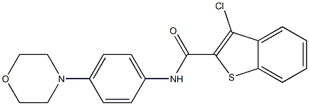 N2-(4-morpholinophenyl)-3-chlorobenzo[b]thiophene-2-carboxamide Struktur