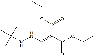 diethyl 2-{[2-(tert-butyl)hydrazino]methylidene}malonate Struktur