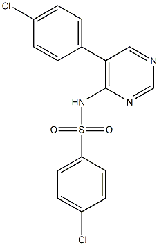 N1-[5-(4-chlorophenyl)pyrimidin-4-yl]-4-chlorobenzene-1-sulfonamide Struktur