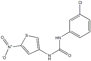 N-(3-chlorophenyl)-N'-(5-nitro-3-thienyl)urea Struktur