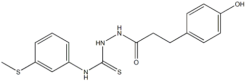 N1-[3-(methylthio)phenyl]-2-[3-(4-hydroxyphenyl)propanoyl]hydrazine-1-carbothioamide Struktur