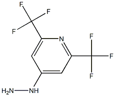 4-hydrazino-2,6-bis(trifluoromethyl)pyridine Struktur