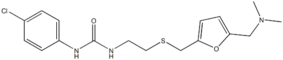 N-(4-chlorophenyl)-N'-{2-[({5-[(dimethylamino)methyl]-2-furyl}methyl)thio]ethyl}urea Struktur