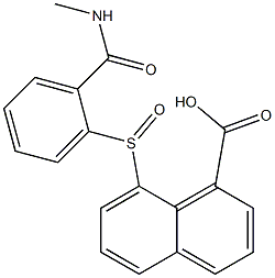 8-({2-[(methylamino)carbonyl]phenyl}sulfinyl)-1-naphthoic acid Struktur