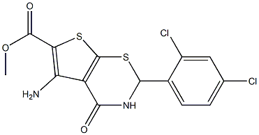 methyl 5-amino-2-(2,4-dichlorophenyl)-4-oxo-3,4-dihydro-2H-thieno[3,2-e][1,3]thiazine-6-carboxylate Struktur