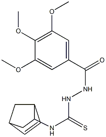 N1-bicyclo[2.2.1]hept-5-en-2-yl-2-(3,4,5-trimethoxybenzoyl)hydrazine-1-carbothioamide Struktur