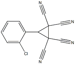 3-(2-chlorophenyl)cyclopropane-1,1,2,2-tetracarbonitrile Struktur