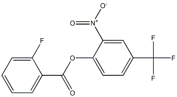 2-nitro-4-(trifluoromethyl)phenyl 2-fluorobenzoate Struktur