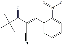 (E)-2-(2,2-dimethylpropanoyl)-3-(2-nitrophenyl)-2-propenenitrile Struktur