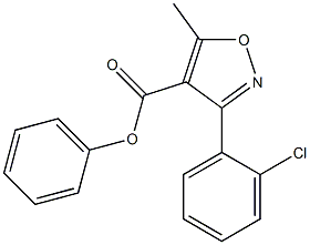 phenyl 3-(2-chlorophenyl)-5-methylisoxazole-4-carboxylate Struktur