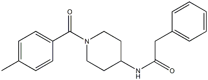 N1-[1-(4-methylbenzoyl)-4-piperidyl]-2-phenylacetamide Struktur