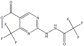 methyl 2-[2-(2,2,2-trifluoroacetyl)hydrazino]-4-(trifluoromethyl)pyrimidine-5-carboxylate Struktur