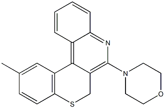 2-methyl-7-morpholino-6H-thiochromeno[3,4-c]quinoline Struktur