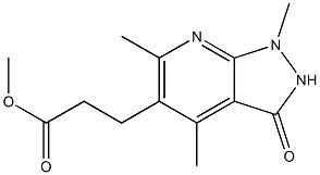 methyl 3-(1,4,6-trimethyl-3-oxo-2,3-dihydro-1H-pyrazolo[3,4-b]pyridin-5-yl)propanoate Struktur