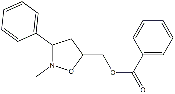 (2-methyl-3-phenyltetrahydro-5-isoxazolyl)methyl benzenecarboxylate Struktur