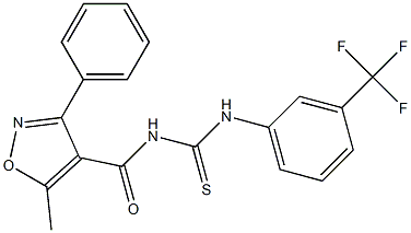 N-[(5-methyl-3-phenylisoxazol-4-yl)carbonyl]-N'-[3-(trifluoromethyl)phenyl]thiourea Struktur