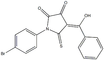 1-(4-bromophenyl)-4-[hydroxy(phenyl)methylidene]-5-thioxopyrrolidine-2,3-dione Struktur