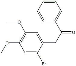 2-(2-bromo-4,5-dimethoxyphenyl)-1-phenylethan-1-one Struktur