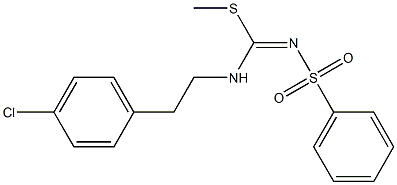 N1-[[(4-chlorophenethyl)amino](methylthio)methylidene]benzene-1-sulfonamide Struktur